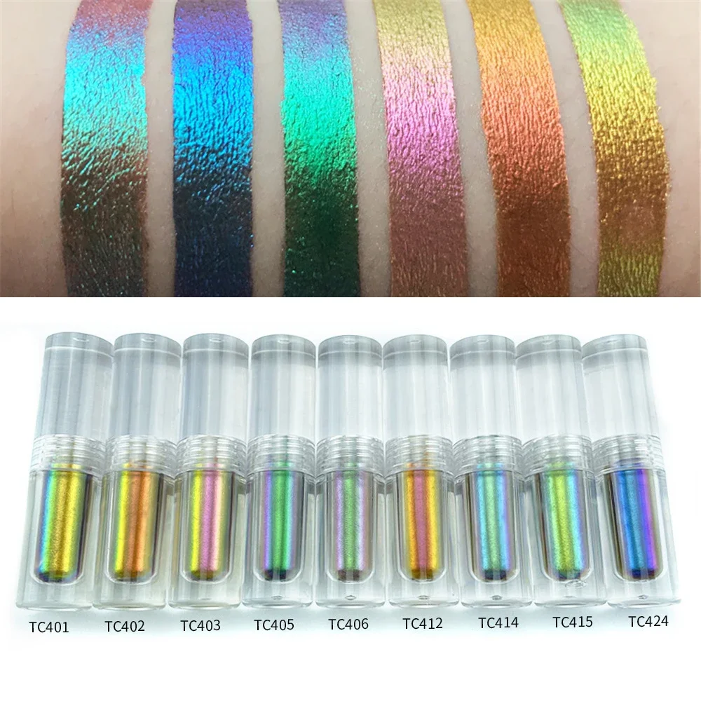 Aurora Multi Chrome Eyeshadow Pigments Long lasting Multi Chrome Chameleon Peacock Galaxy Glitter Liquid Eyeshadow eye shadow
