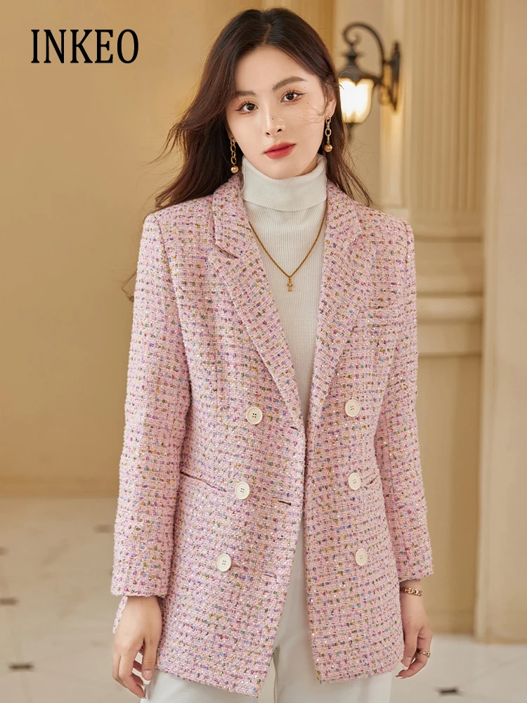 2025SS✨Lisière Bisentino Tweed Jacket Caramel Tweed Jacket with Fuchsia Pane | Stefano Bemer