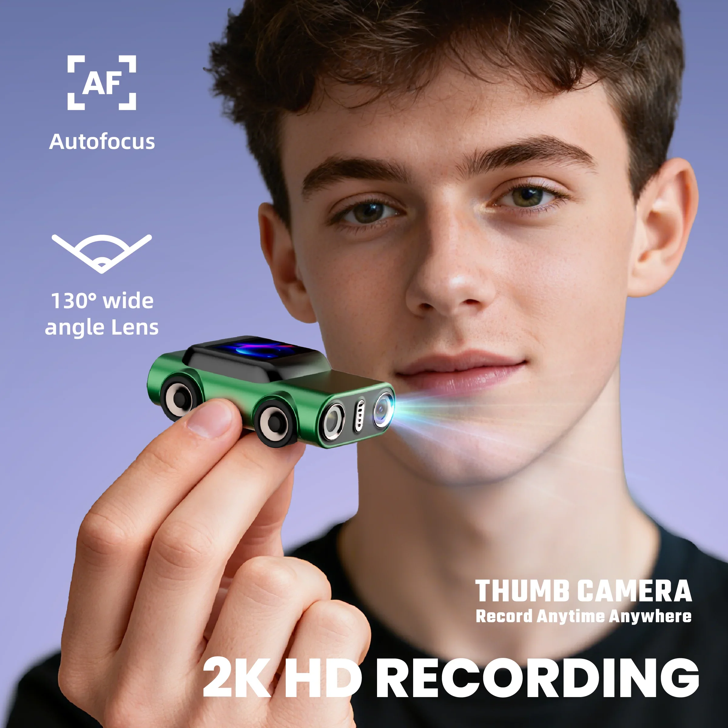 Mini Camera New Car Design 2K HD Video Recorder 130 Degree Wide Angle ...