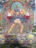 36" Tibet Tibetan Cloth Silk Buddhism Kalachakra Buddha Tangka Thangka Mural 2