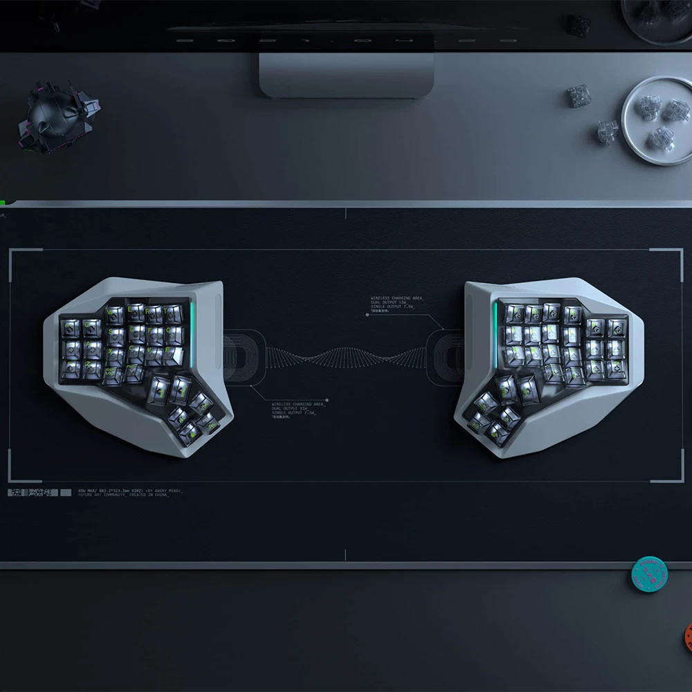 Angry Miao Cyberboard Am Hatsu Split Hotswap Mechanical Keyboard