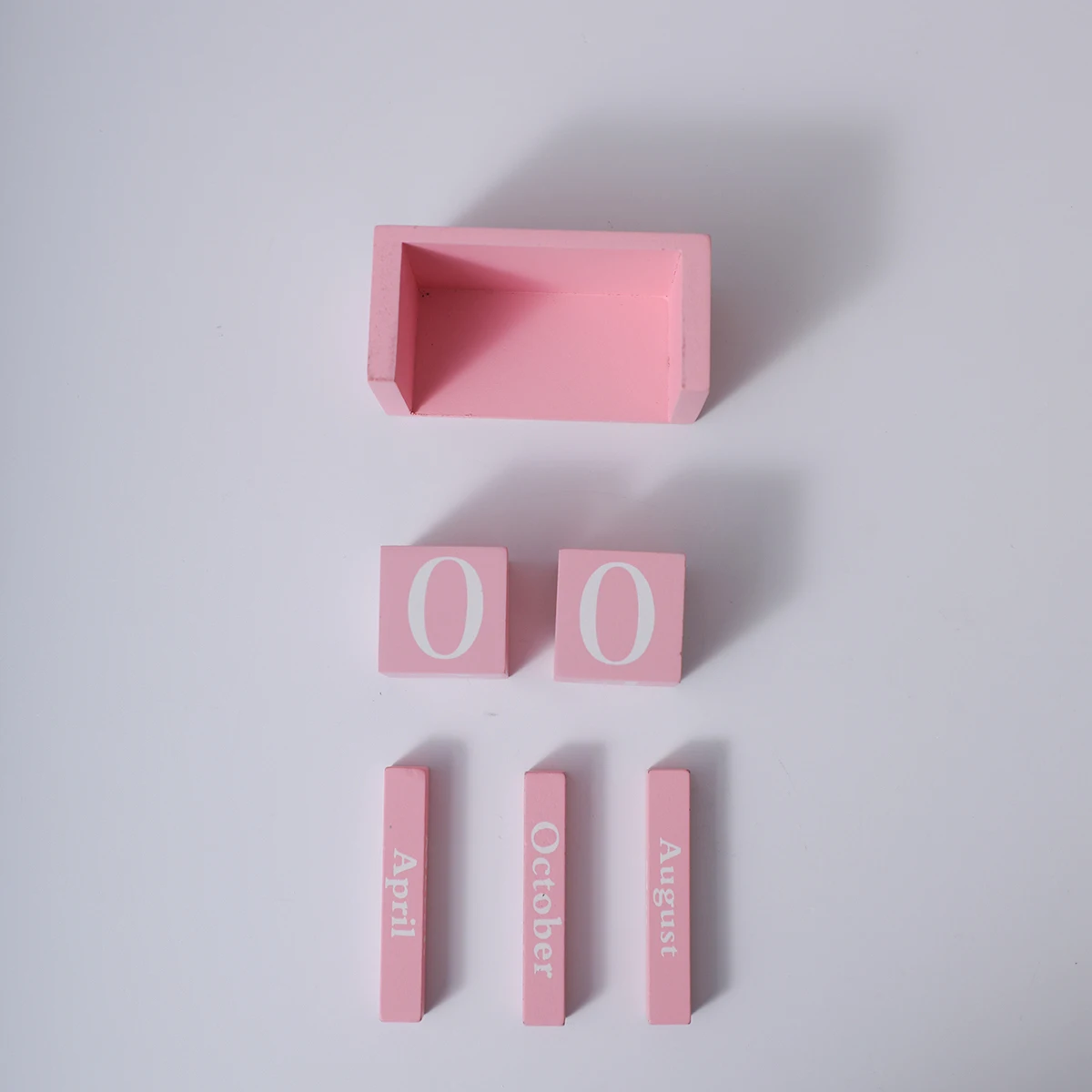 1set（6pcs）Vintage Wooden Perpetual Calendar Eternal Blocks Month Date Display Desktop Accessories Photography Props Home Office