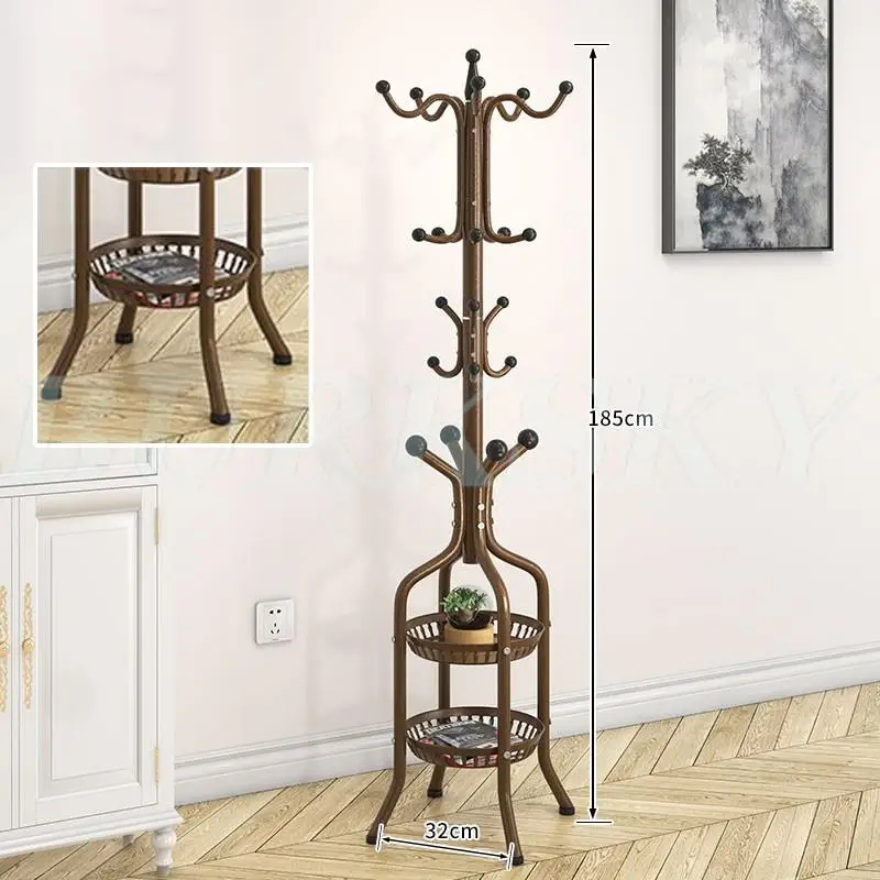 Appendiabiti Autoportante Con Portaombrelli – 12 Ganci, Struttura In Metallo, Nero, 179,8 Cm