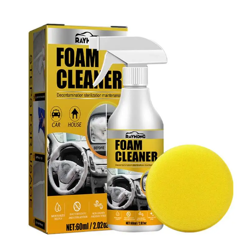 

Powerful Stain Removal Foam Cleaner Multi-Use Foaming Cleaner 60ml Foaming Formula Bubble Cleaner For Simple And Fast Cleaning