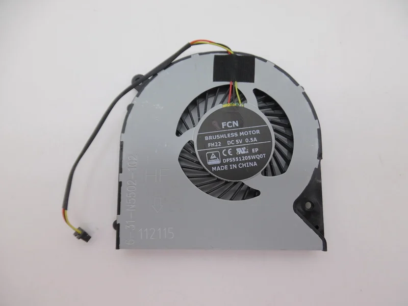 

NEW FAN for AB07005HX080301 DC 5V 0.50A (00N55) 6-31-N5502-102-1 CPU FAN CLEVO N850 DFS551205WQ0T(FH22)
