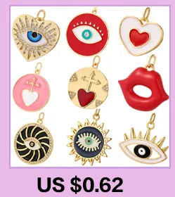 Heart Greek Eye Gold Color Pendant Charms for Diy Earrings Necklace Bracelet Evil Blue Eye Charms for Jewelry Making Supplies