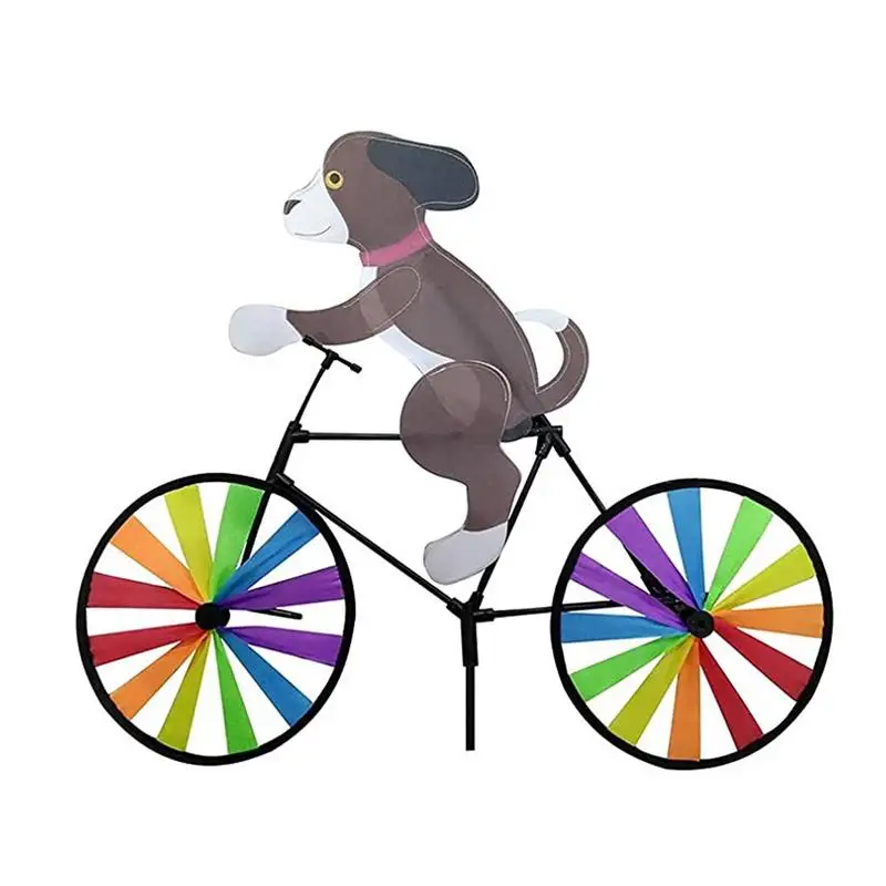 

Animal Bike Wind Spinner Cat Puppy Windmill Outdoor Garden Decoration Pinwheel Home Yard Art Decoration Gift