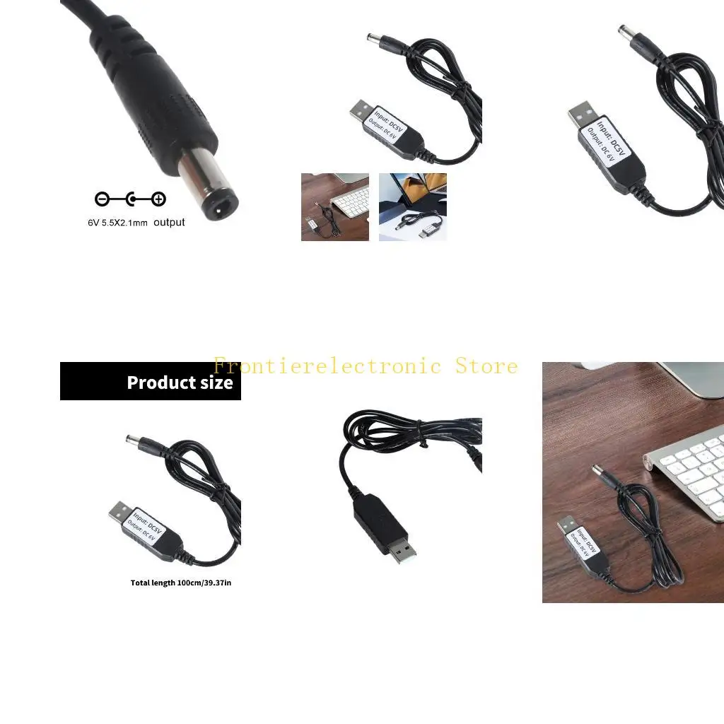 LED 조명 및 소형 애플리케이션용 G8DB USB 5V 6V DC5.5x2.1mm 변환 어댑터 케이블