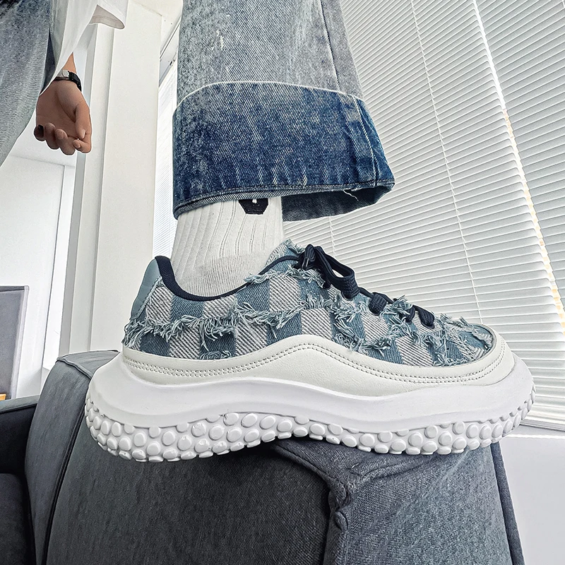 Zapatillas de hombre 패션 용수철 캐주얼 신발, 메쉬 스포츠 스니커즈, 통기성 야외 브랜드 남성 스포츠 신발