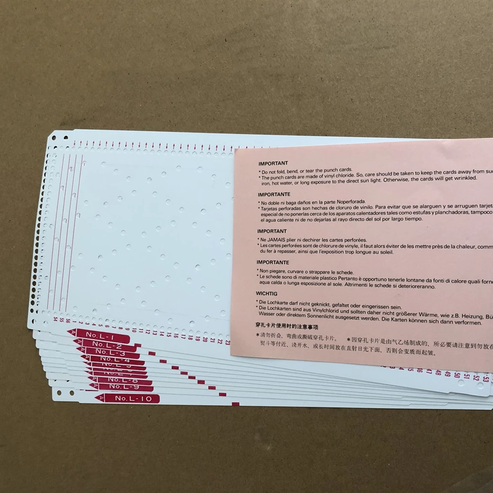 10pcsSetNO110PrePunchCardsProfessionalHolePunchedIndexCards