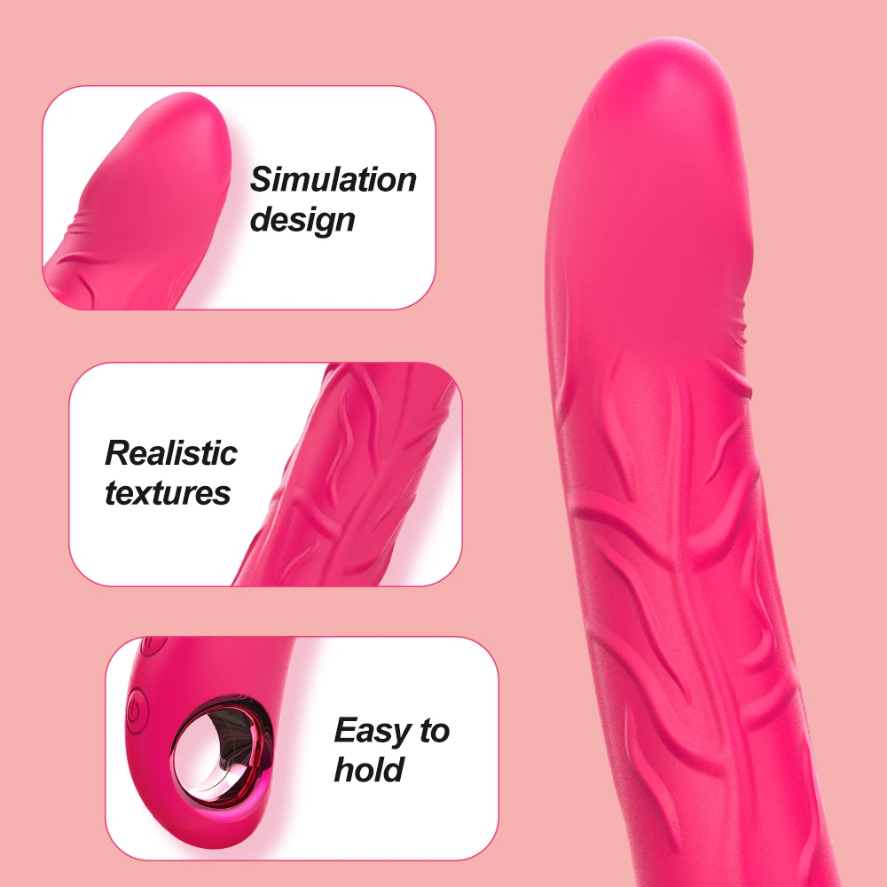Telescopic Dildo Vagina Massage Wand Adult Sex Toy Thrusting 10 Vibrator Speed Adult Women Clitoris Stimulator Dildo VibratorToy