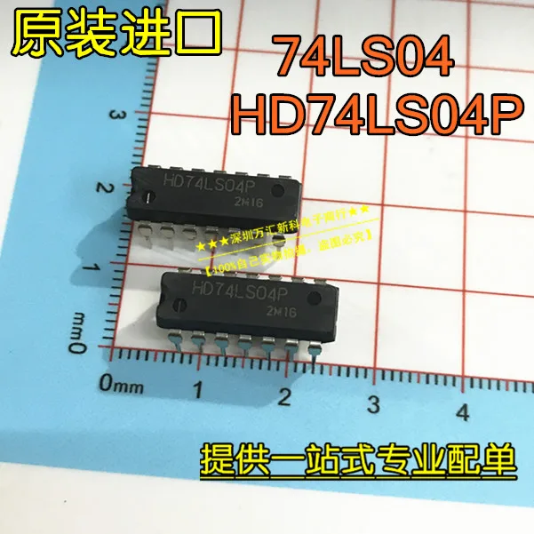 

Оригинальный Новый логический чип HD74LS04P 74LS04 SN74LS04N DIP-14, 10 шт.