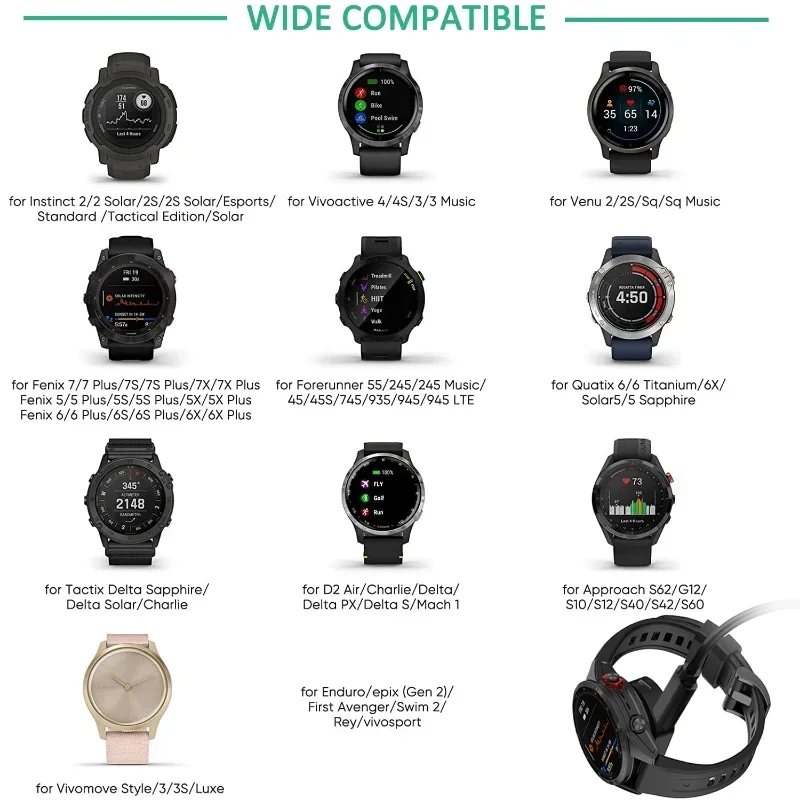 GARMIN デジタルウォッチ ブラック 充電ケーブル付き Amazon.co.jp: for ガーミン充電ケーブル 急速充電 for GARMIN