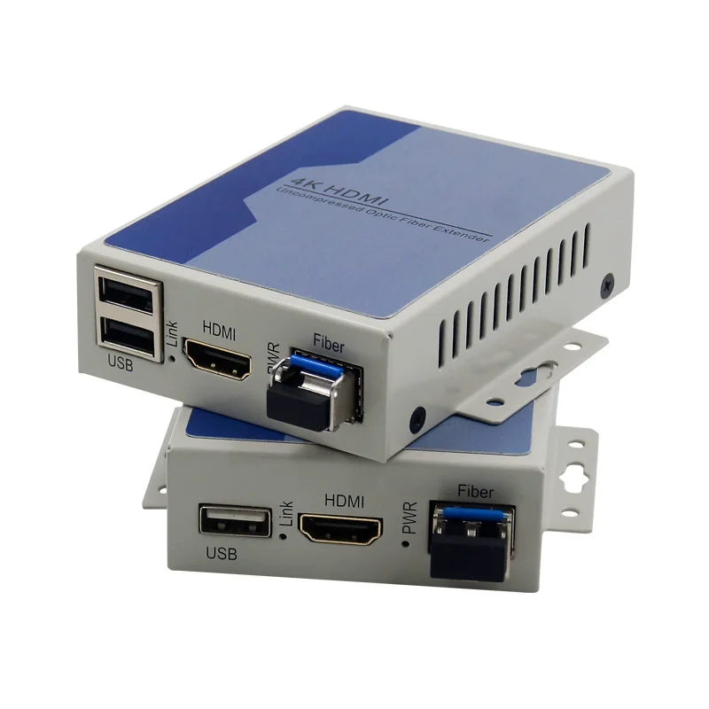 

1 пара, преобразователь видео высокого разрешения 4K HDMI 10GE HDMI 1-канальный волоконно-оптический модуль приемопередатчика