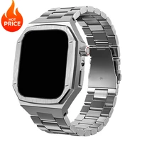 Coque de protection en acier inoxydable pour Apple Watch 11 10 42mm/46mm, Kit de modification en métal pour iwatch 11 42mm/46mm 1