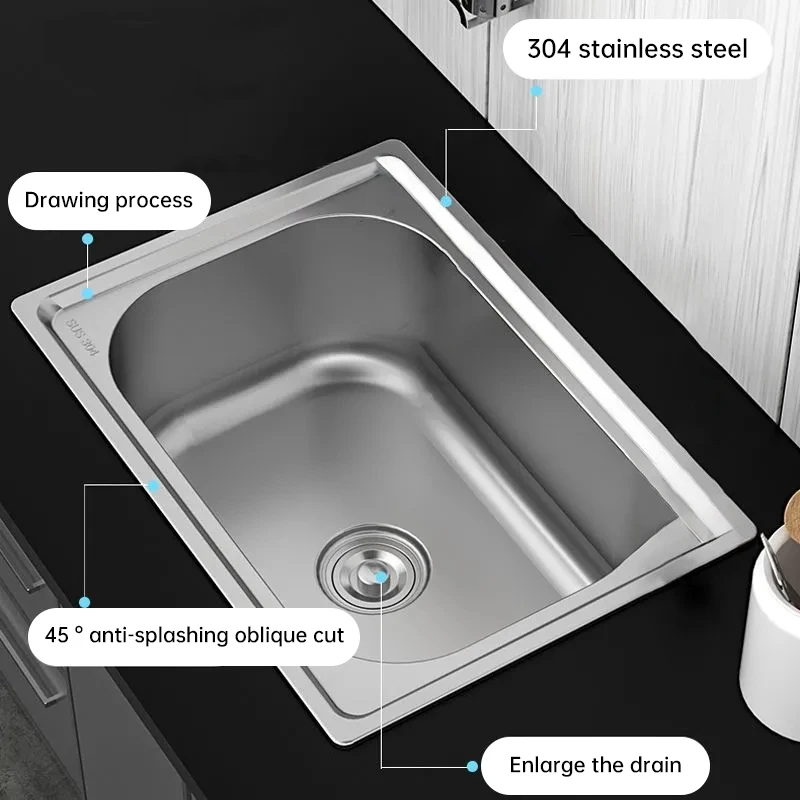 Musurjoy Modern Stainless Steel Kitchen Sink-15x13" Brushed Silvery Undercounter Single Basin for Dishwashing kitchen sink