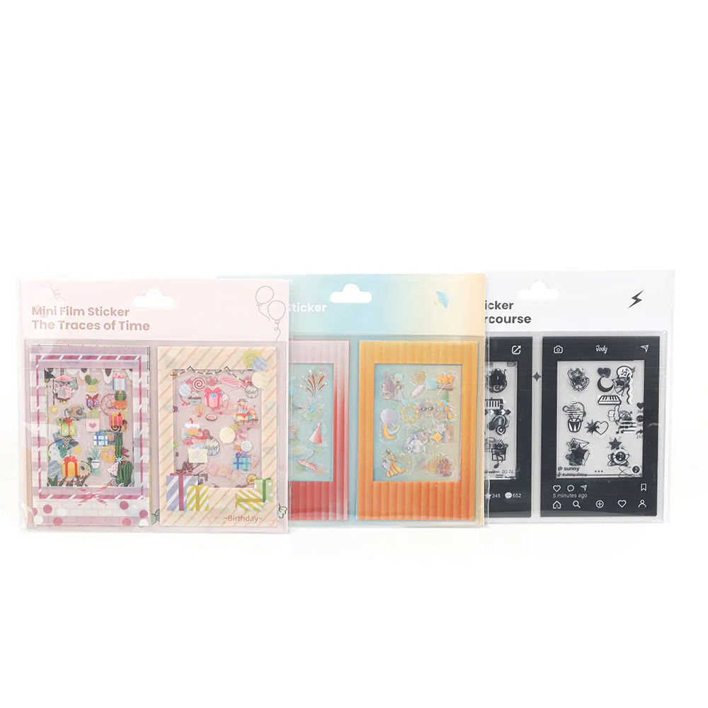 3-Inch Photo Border Sticker Patteren Cartoon Camera Decoration Stickers For Fujifilm Instax Mini Liplay 12 40 Evo SE 11 Camera,instax photo stickers