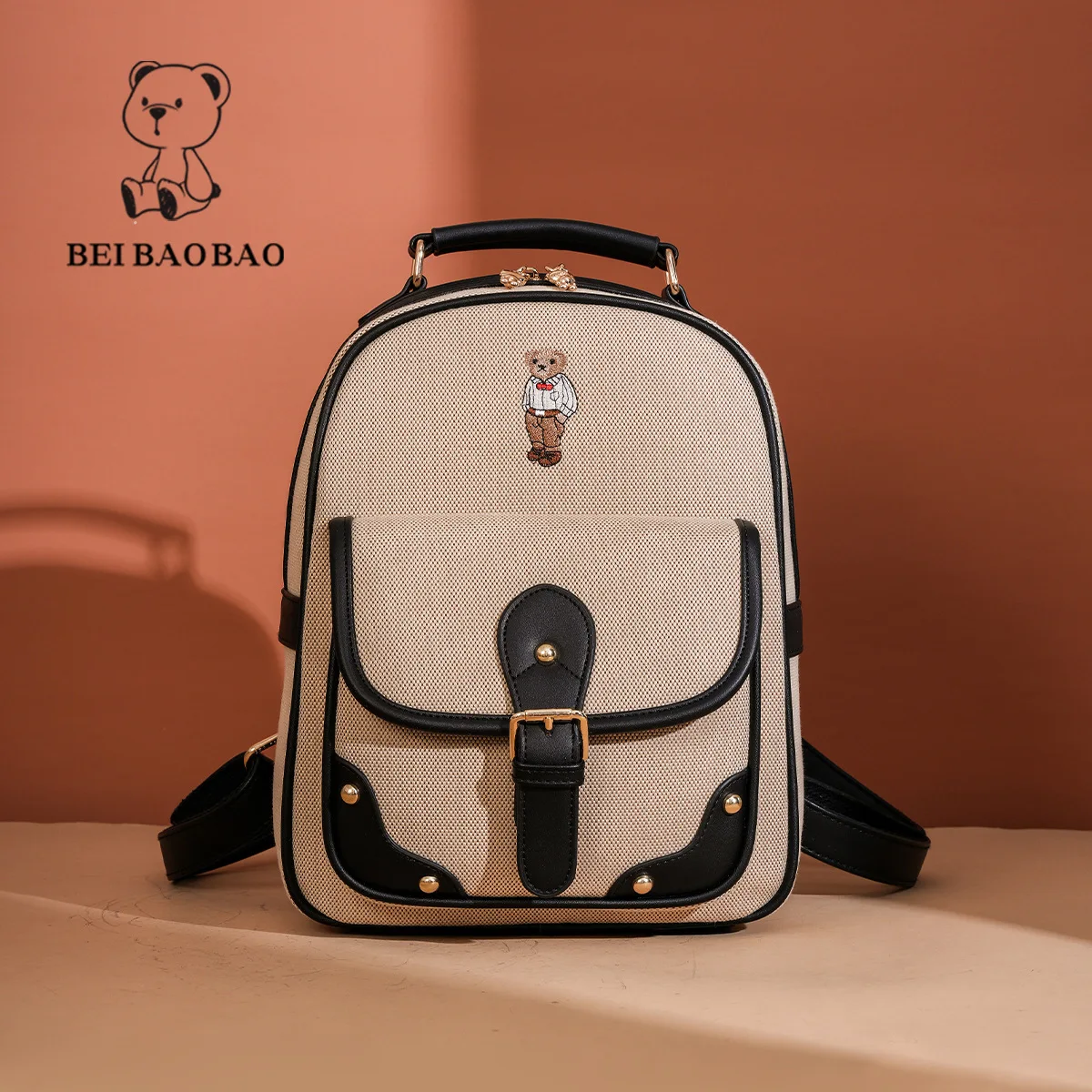 Beibaobao 2024 New Fashionable Large Capacity Bag Trendy Casual Backpack Design Sense Women's Backpack Женская сумка 2