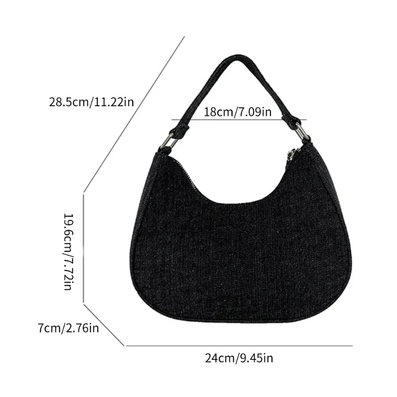 All-Matching Shoulder Bag for Women Korean Handbag Denims Bag Tote Bag