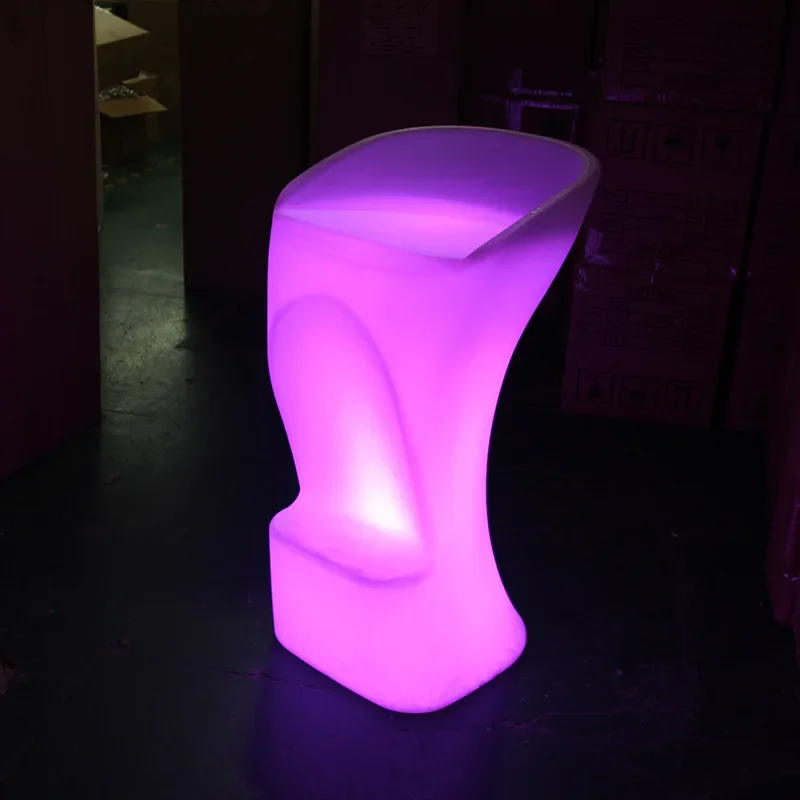 New Led Luminous And Chairs High Table Bar Counter Table Bar Colorful Outdoor Activities Combination Furniture Ktv Coffe