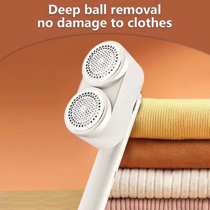 New Portable Double-Head Hair Balls Remover 6 Leaf Blade Powerful Motor Fast Cleaning Household USB Sweater Hair Remover 2