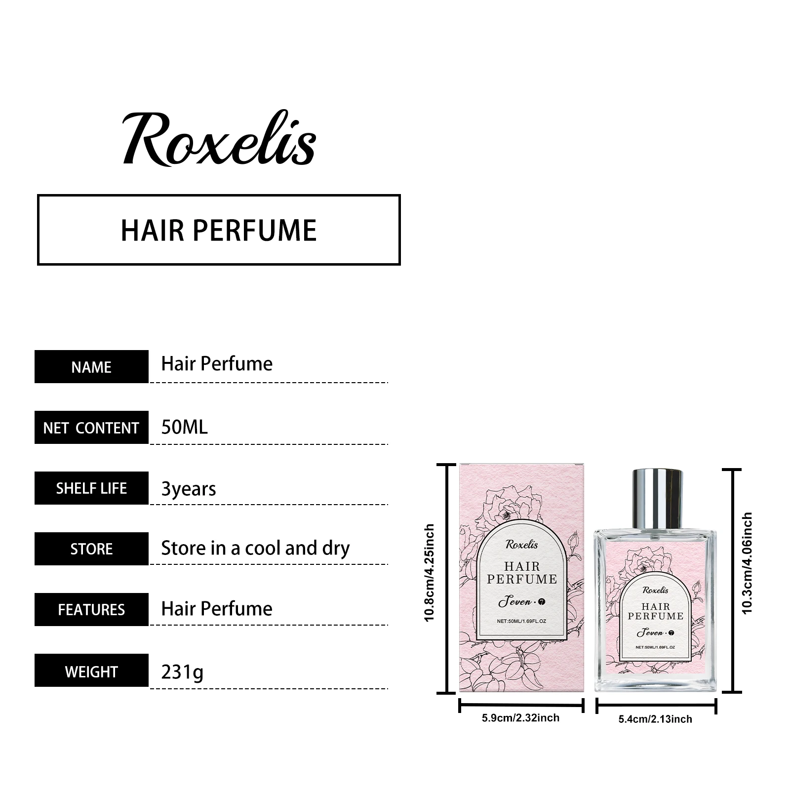 Roxelis eau de cologne voor haar en lichaam langdurige frisheid_voghion.com