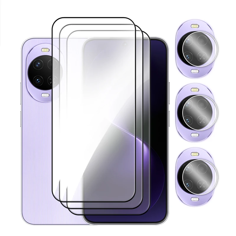 Premium Full Cover Tempered Glass Screen and Camera Lens Protector