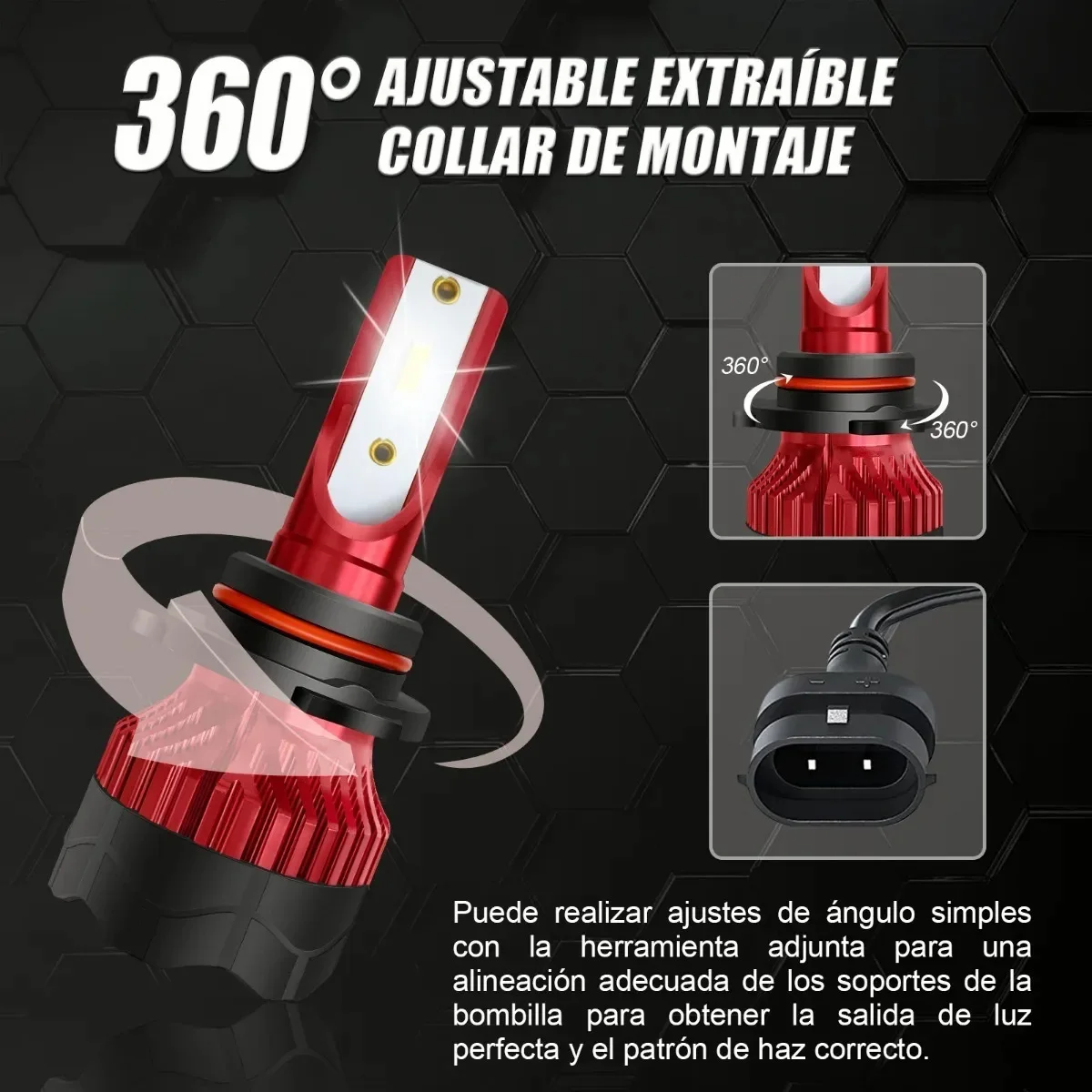 

Plug and Play LED Car Headlight Bulbs, 9-23V 60W 6500K 14000lm, H13 H4 H7 H8 H9 H11 9003 9005 9006 9012 9007