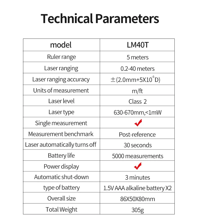 digital medidor distância rangefinder retrátil 5m laser
