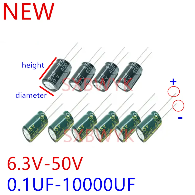 10PCS Aluminum electrolytic capacitor 160V 200V 250V 1 2.2 3.3 4.7 6.8 8.2 10UF 15 22 33 39 47 68 82 100UF 120 150 220 470 680UF electrolytic capacitor aluminum capacitor aluminum electrolytic capacitor