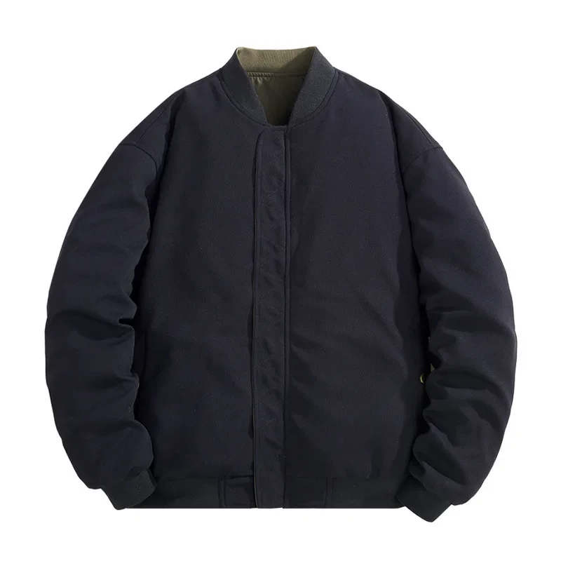Autumn Solid Color Flight Suit Baseball Suit Men's Coat Batch Men's Casual Jacket Double-sided Flight Suit Customizable LOGO