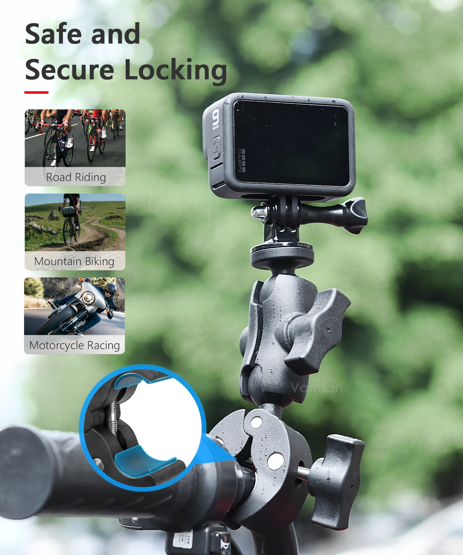 gopro hero 11 10 9 incluindo liga alumínio braço extensão