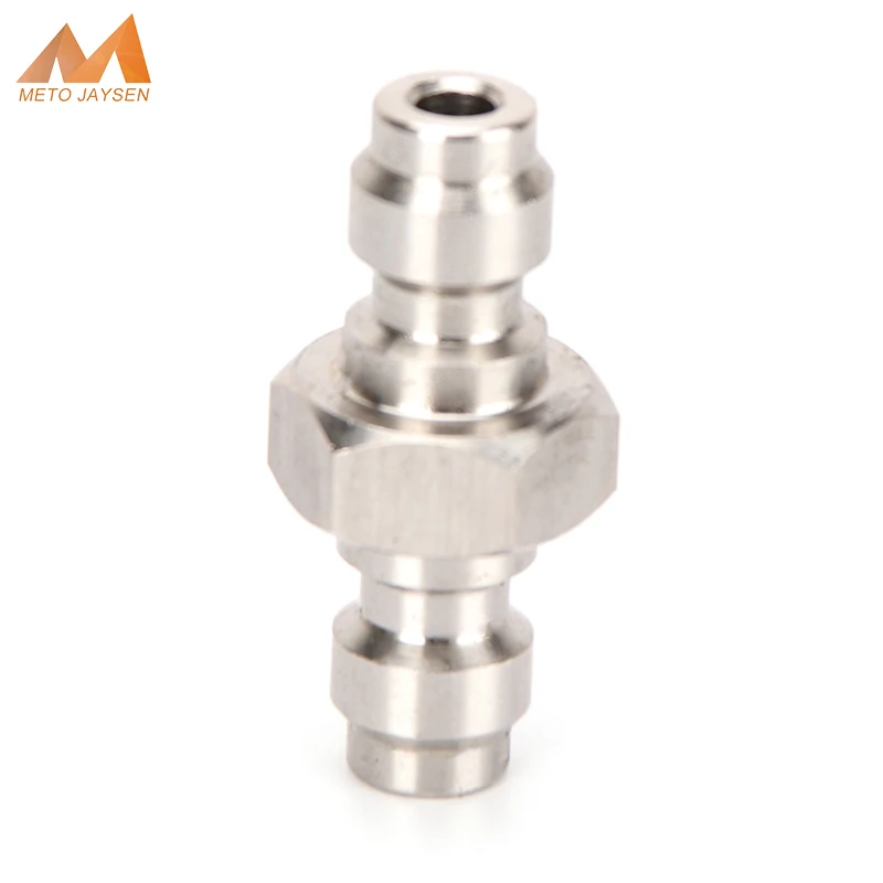 Pneumatic Male-Male Plug Quick Coupling 8mm Fill Head Air Filling Socket Stainless Steel Double End Male Plug 1pc/set new paintball airsoft pcp hpa n2 air tank regulator 8mm quick plug with one way foster stainless steel fill nipple kit