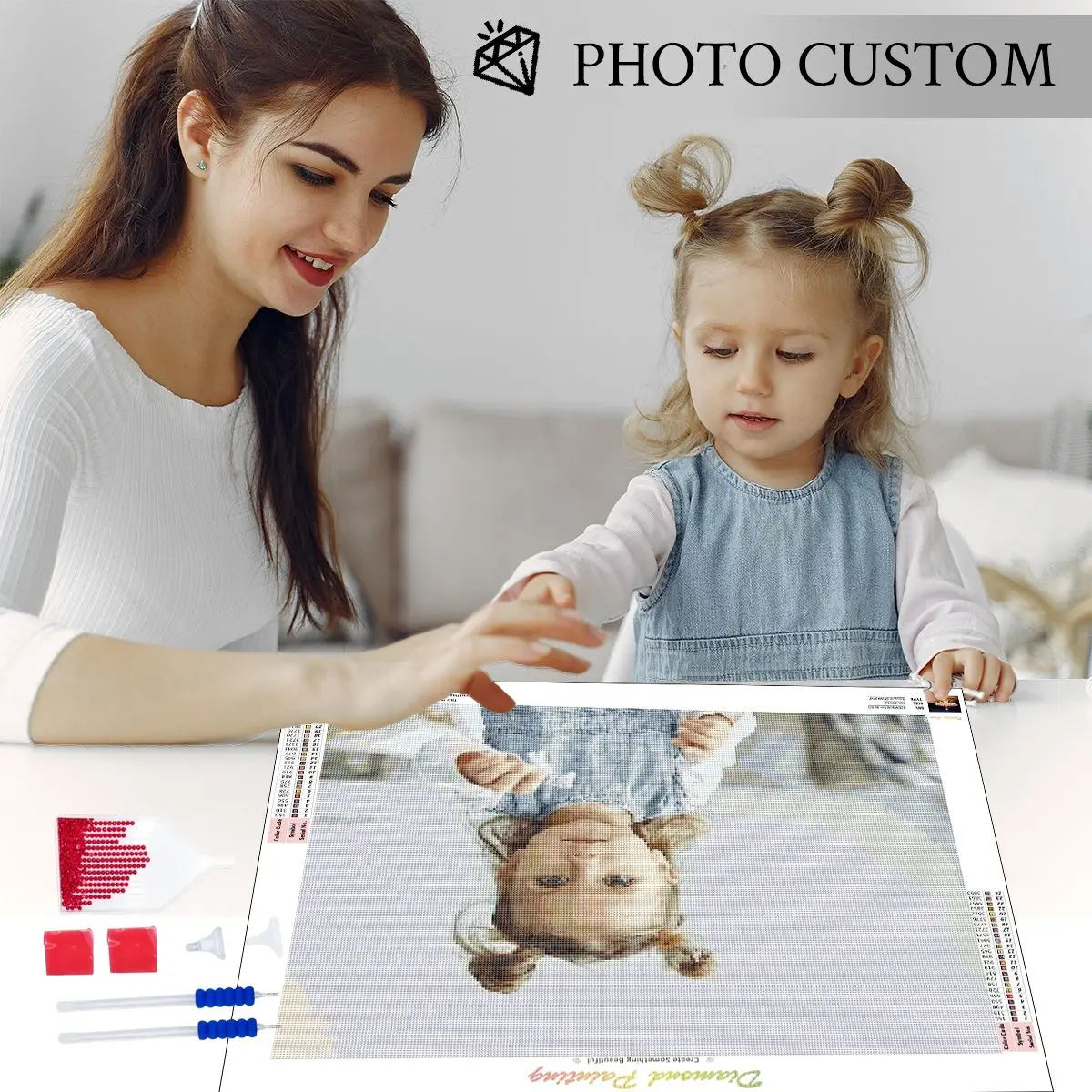 CHENISTORY Photo Custom Diamond Painting Cross Stitch Full Round Picture of Rhinestone DIY Diamond Mosaic Embroidery