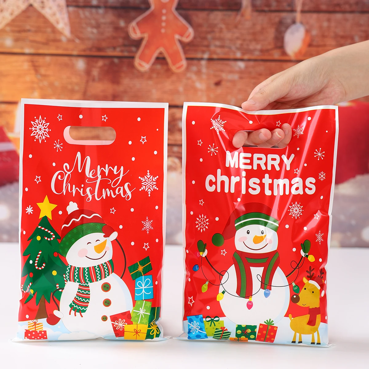 Christmas Snowman Gift Handbag Merry Christmas Decoration for Home 2025 Navidad Natal S... - SKU CSGH1842 - UGI Packaging