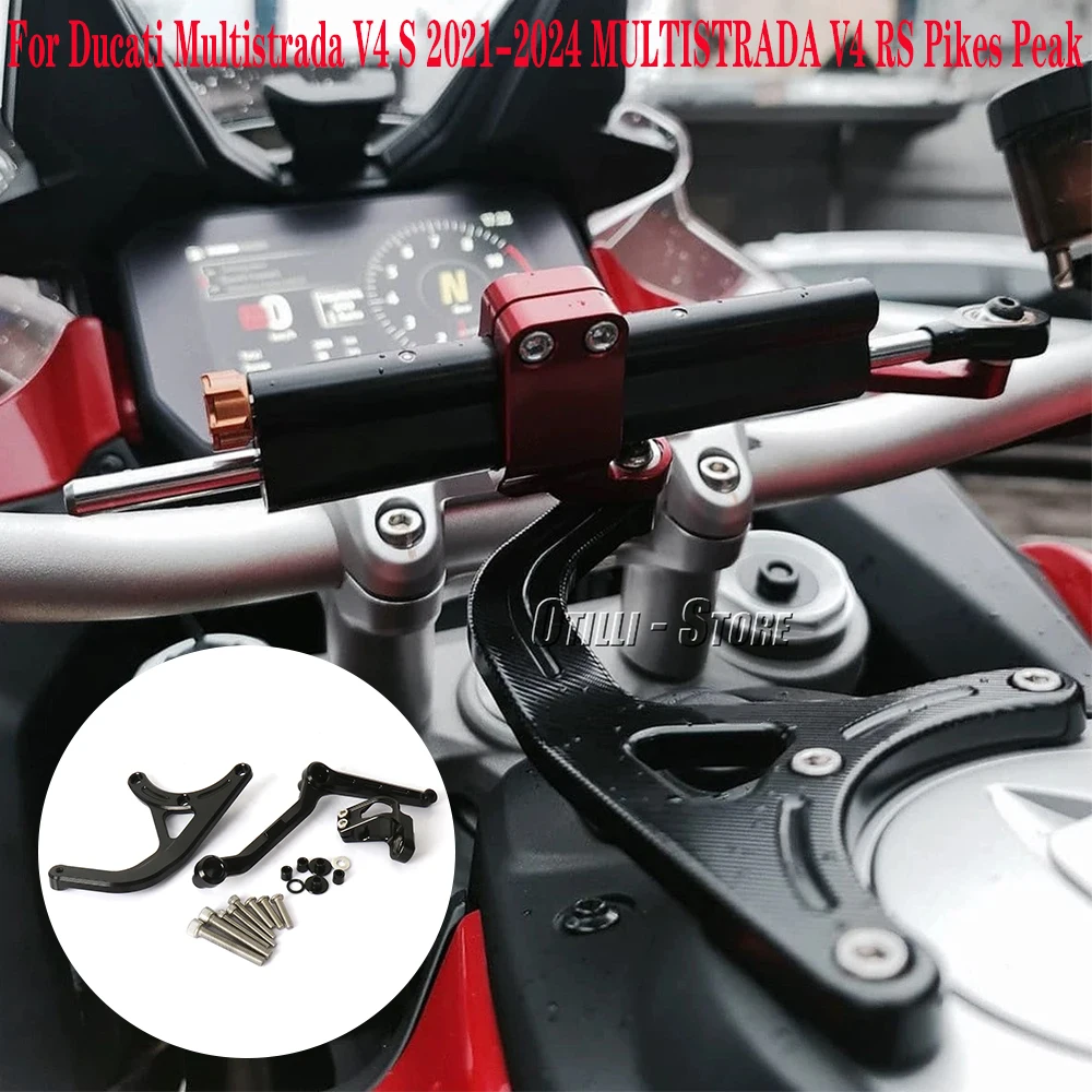 Per Ducati Multistrada V4 S 2021-2024 MULTISTRADA V4 RS Pikes Peak, Stabilizzatore di Sterzo per Moto con Kit Logo