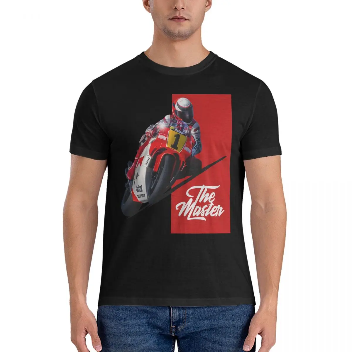 

Футболка The Master Мужская с круглым вырезом, смешная тенниска из хлопка с короткими рукавами, одежда для езды на мотоцикле, подарок на день рождения