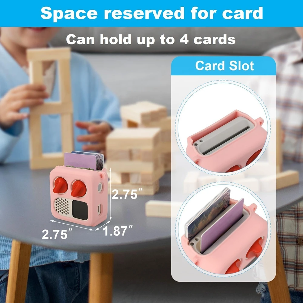 Silicone Protective Cover with Shoulder Strap - Anti-Slip Shockproof Soft Case for Compact Audio Player Accessories