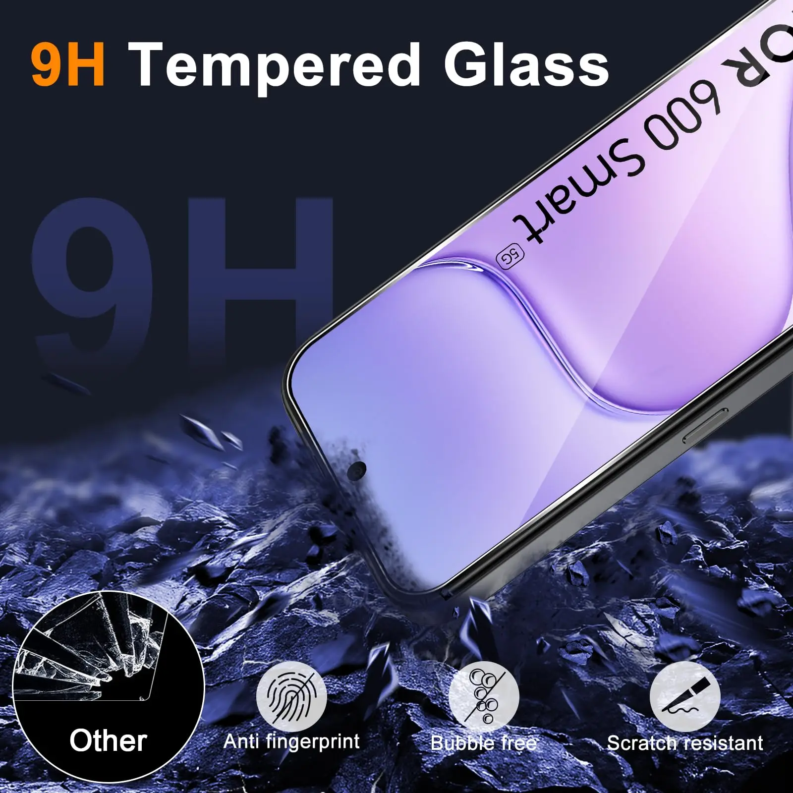 HONOR Smart Screen Protector Tempered Glass - Crystal HD, 9H Anti-Scratch, Case-Friendly Design