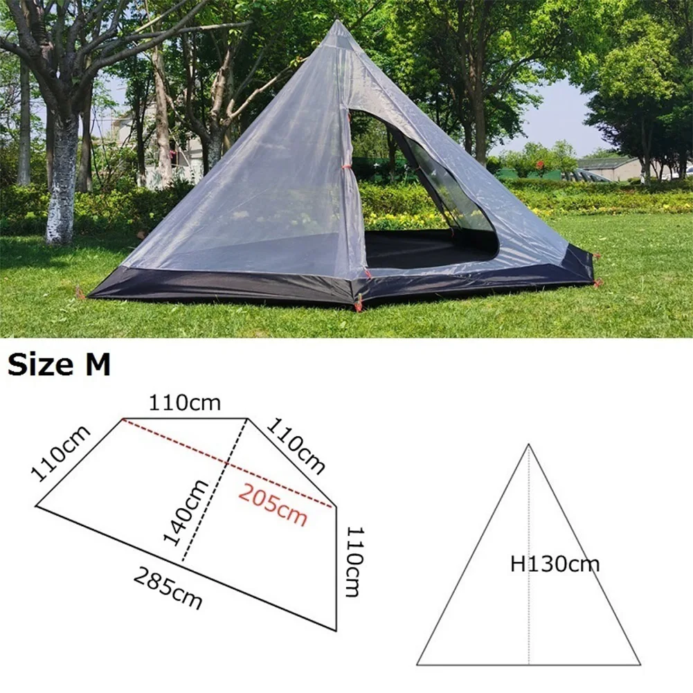 Ultralight Half Mesh Tent For Hot Tent 1-2 Person Mesh Camping