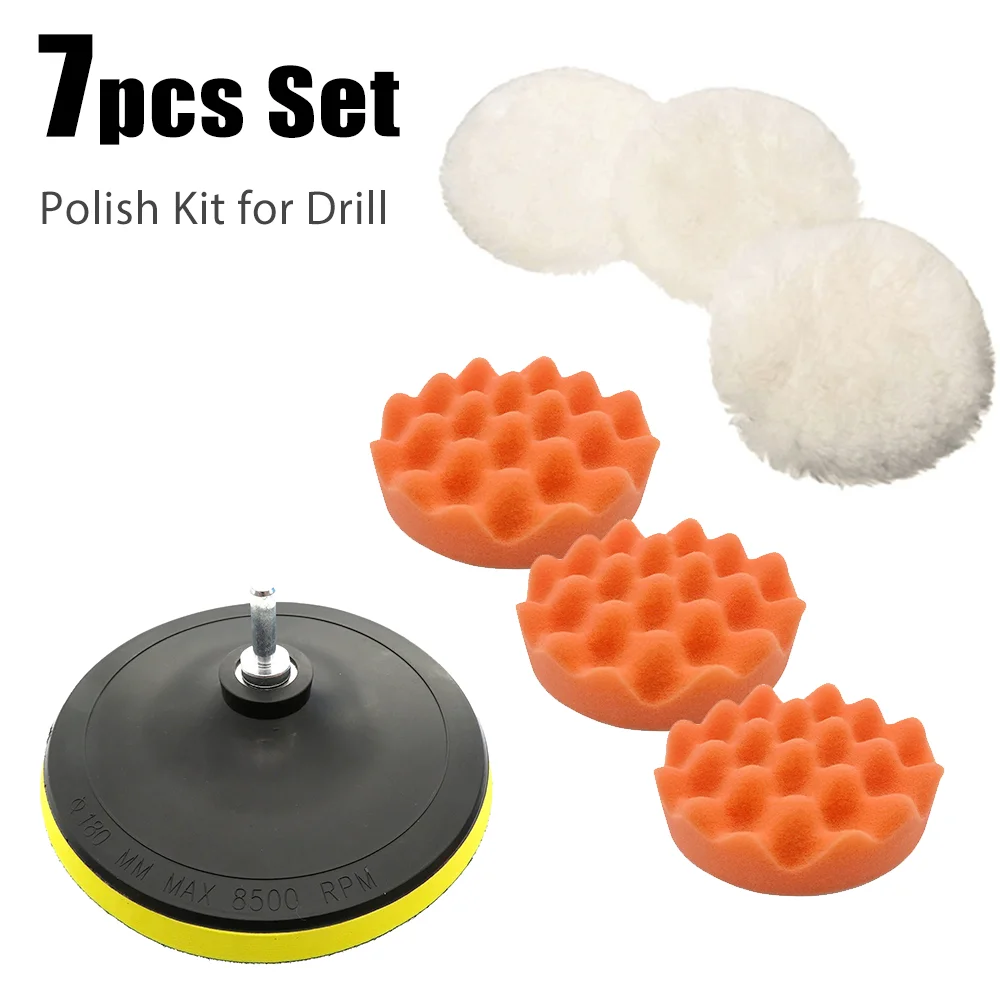 Car Polishing Pad Sponge Buffing Waxing Pads Clean Polish Buffer Drill Wheel Polisher Removes