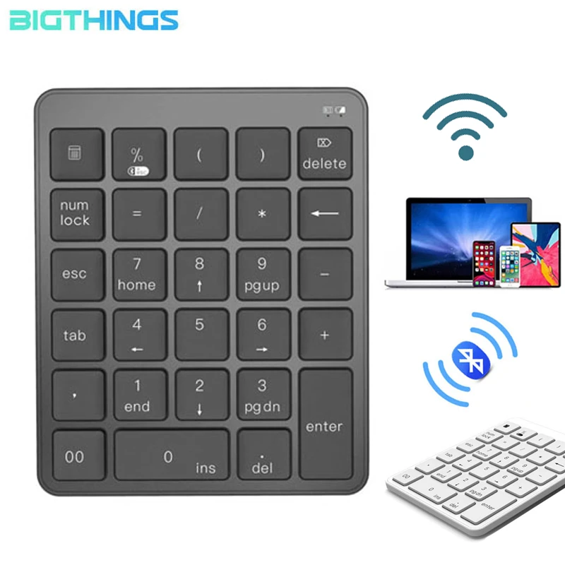 Numeric Keypad Keyboard 2.4g Wireless Protable Bluetooth Plastic Case Aaa Battery For Android