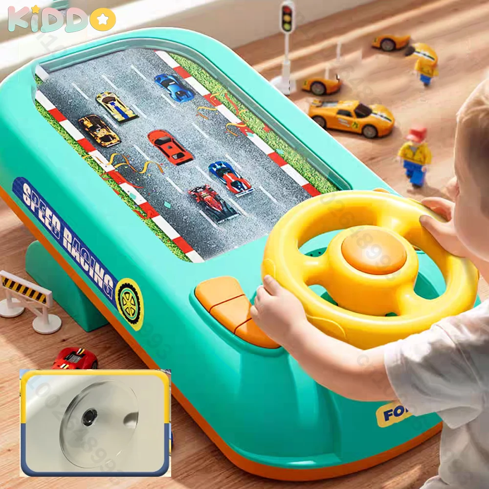 Toddler Racing Car Steering Wheel Toys Musical Electronic Adventure Game Simulated Driving Interactive Toy Gift for Kids Baby - 2