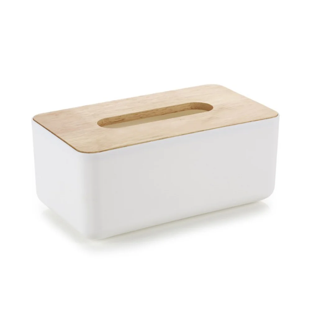 

Wooden Tissue Box Rectangular Tissue Paper Cover Holder for Home Office x x 10cm