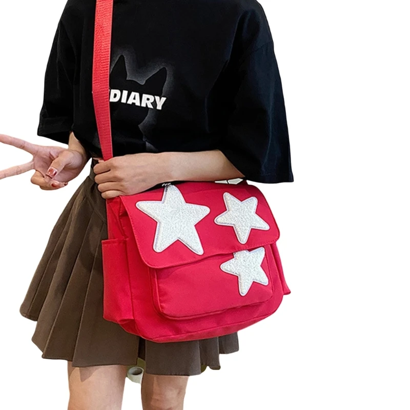Eye Catching Womens Japanese Star Shoulder Bag Large Capacity Handbag Crossbody Purse Chest Bags