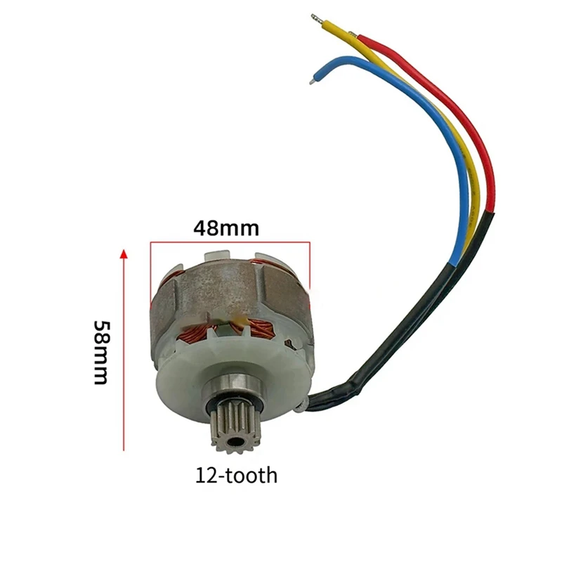Vocdikficy Motor De Cortacésped Sin Escobillas De 21 V Y 12 Dientes, Conjunto De Cortasetos Para Rotor, Herramientas Eléctricas Para Jardines