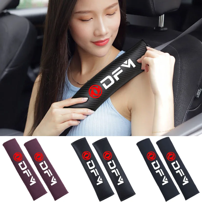 Car Soft Auto Seat Belt Covers for Dongfeng DFM Aeolus ax3 k01 Ax5 580 h30 c31 ax7 AX4 DFSK Glory 360 Cefiro MX6 S50 Accessories