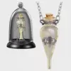 10pcs Felix Felicis Potion Vintage Magic Glass Pendant Water Drop Essential Oil Wish Bottle Women's Sweater Chain Necklace Gift 1