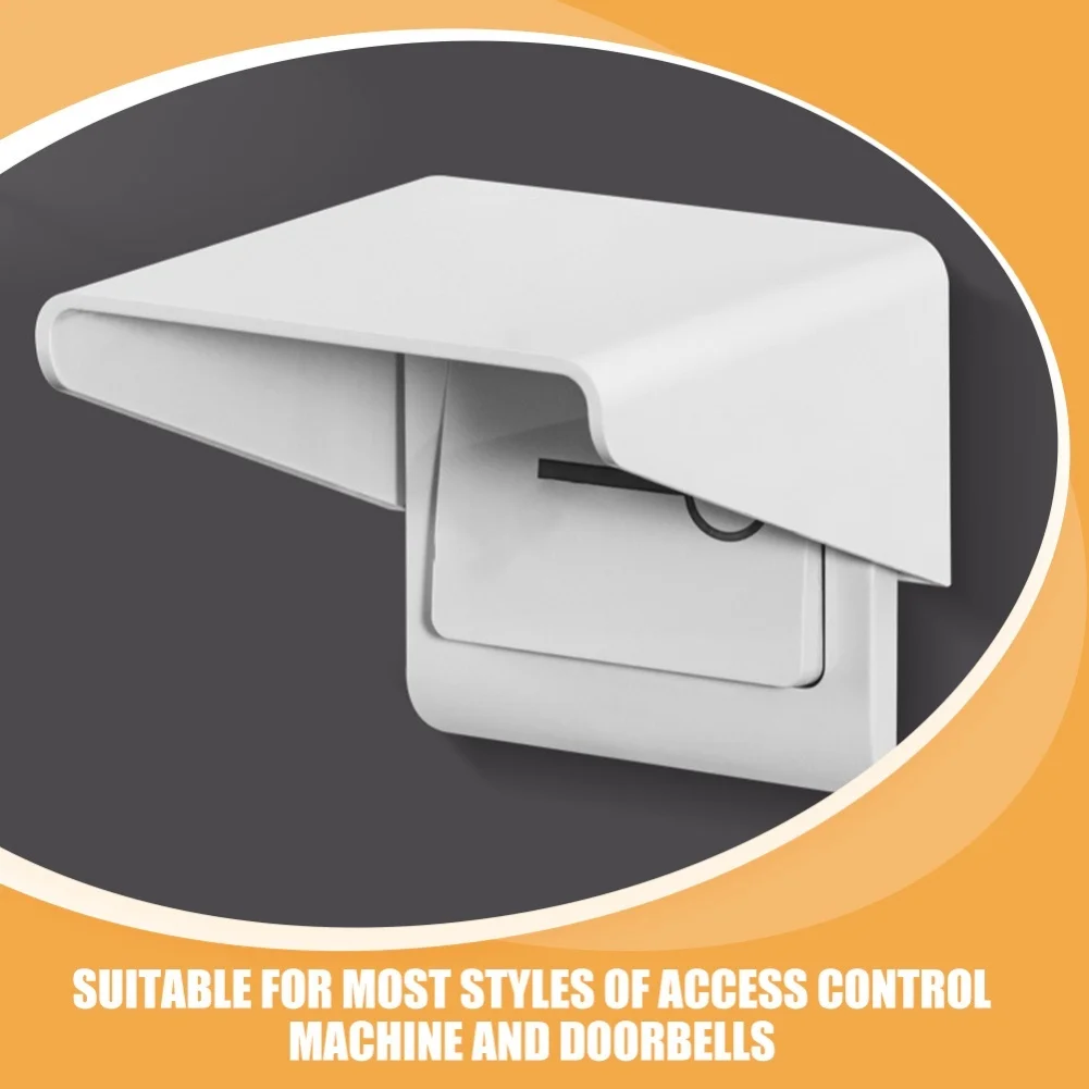 4개 무선 도어벨 커버 야외 방수 콜 커버 화이트 프로텍터 ABS 도어벨 레인 ..