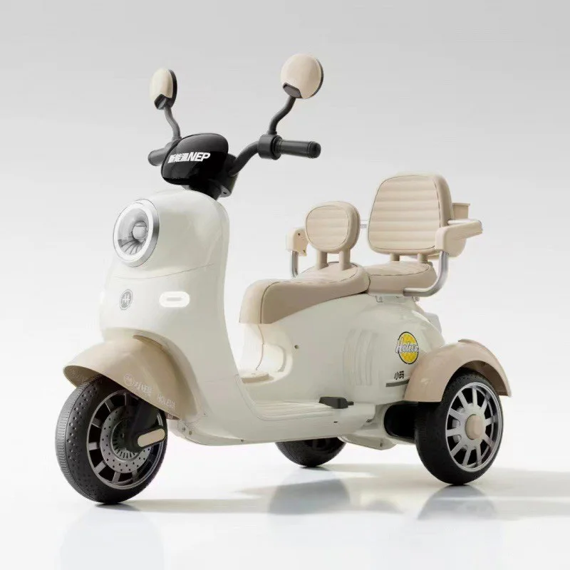 Double Children's Electric Motorcycle New Baby Battery Car Electric Car Can Sit on A Small Motorcycle